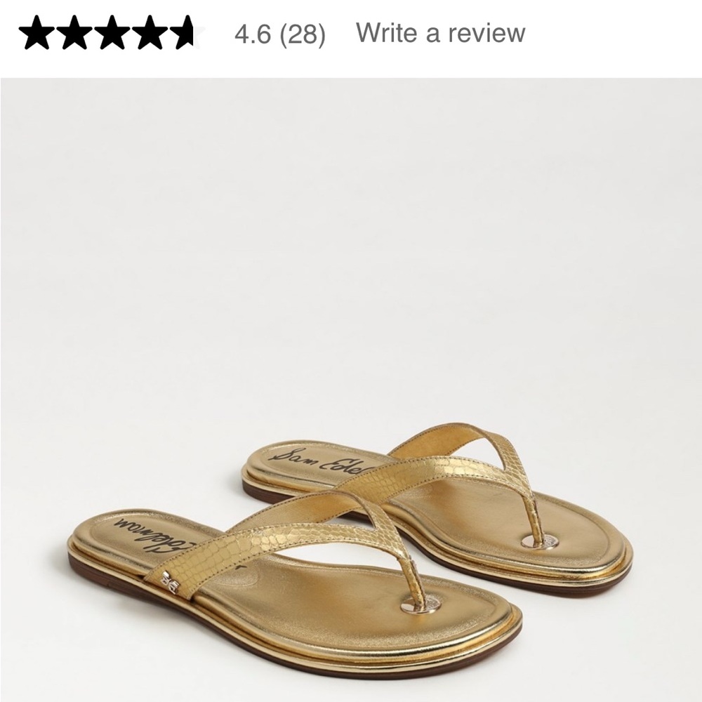 Sam Edelman Gold Metallic Sandals